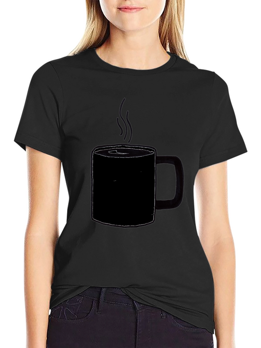 Coffee Cup Graphic T-Shirt - Black