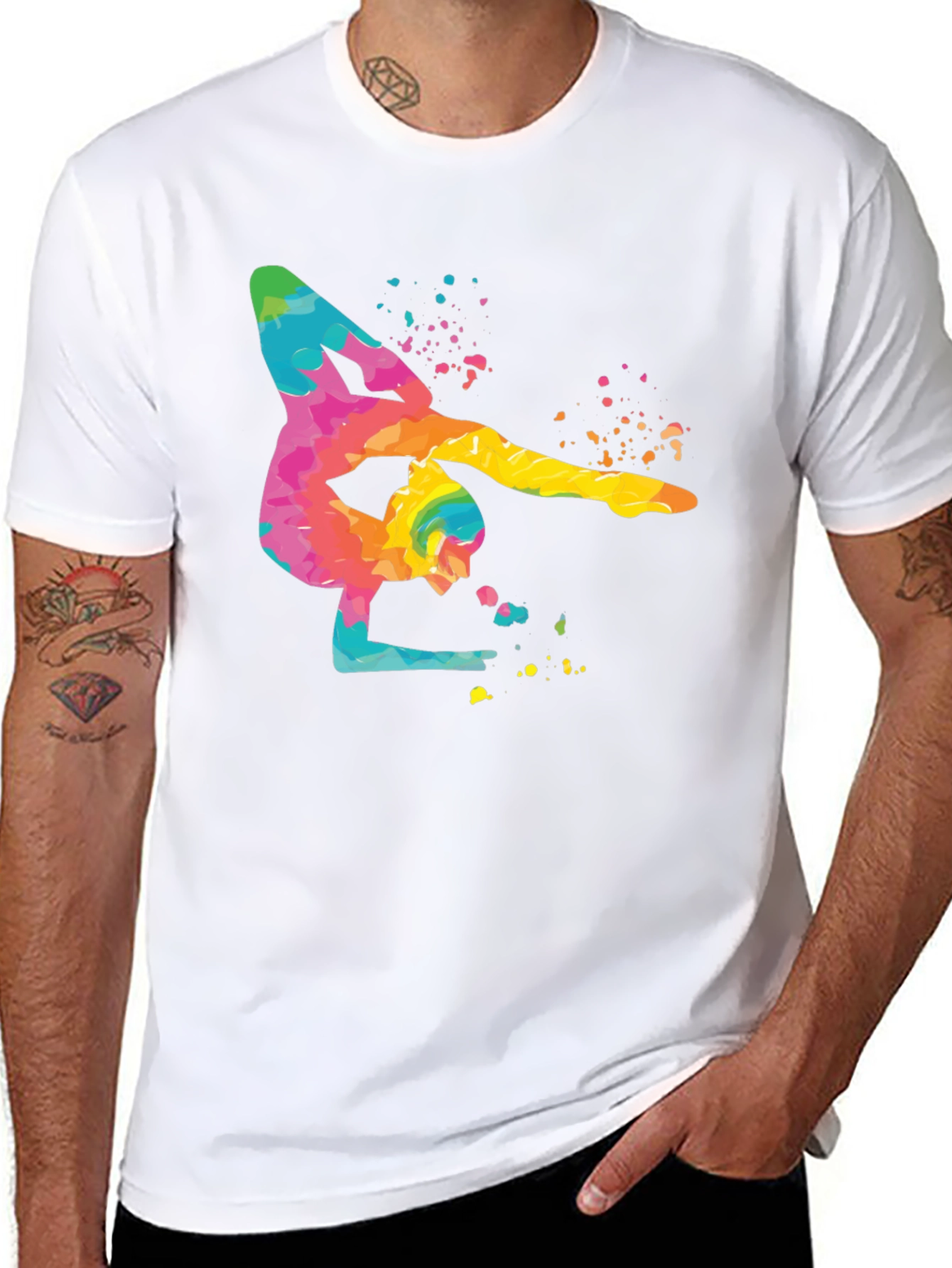 Gymnast Watercolor Art T-Shirt