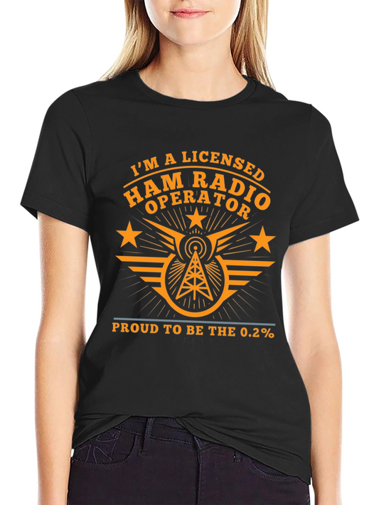 Ham Radio Operator T-Shirt - Proud 0.2% Licensed Amateur Radio