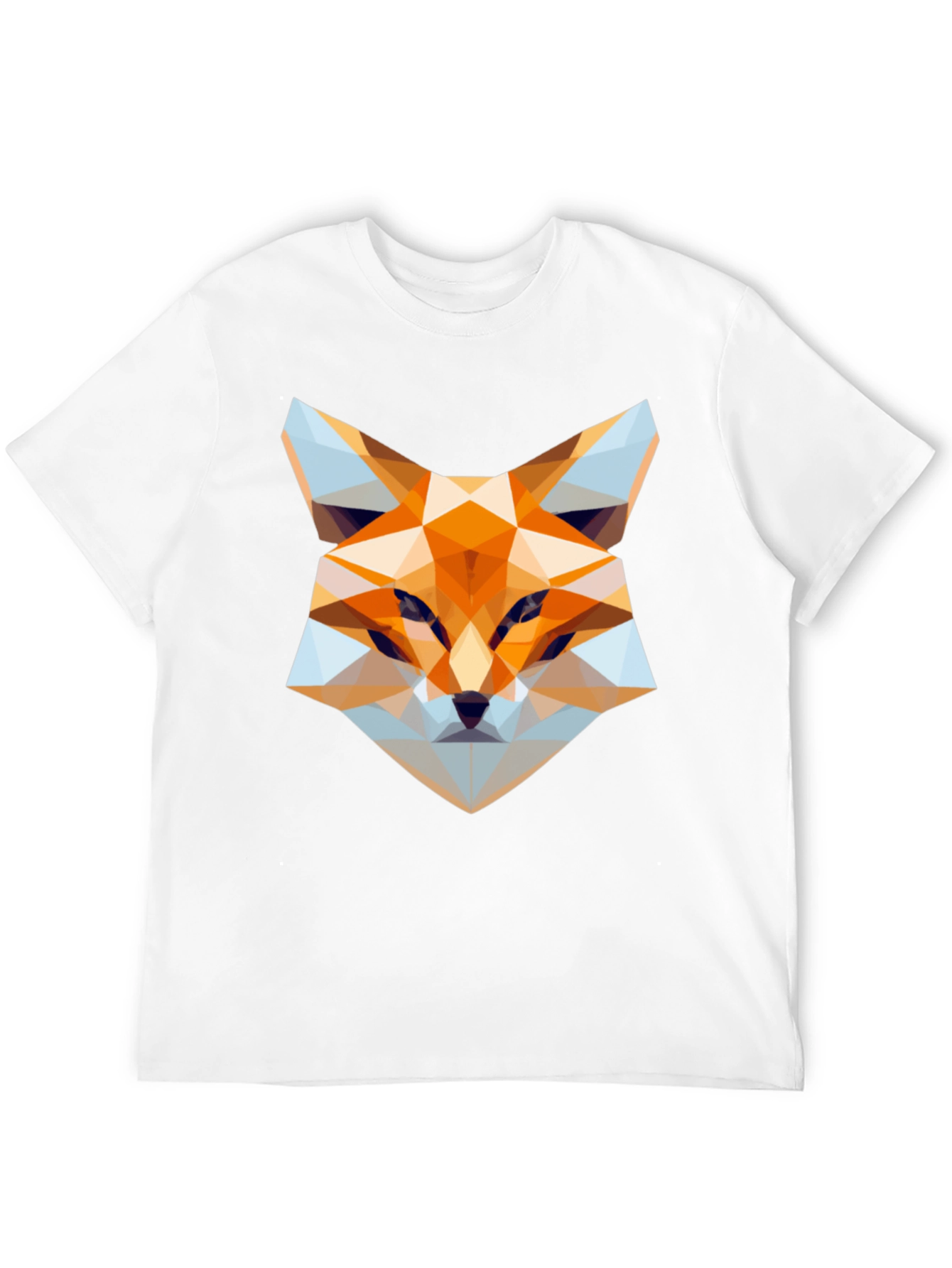 Geometric Fox Graphic Tee - Stylish Black T-Shirt