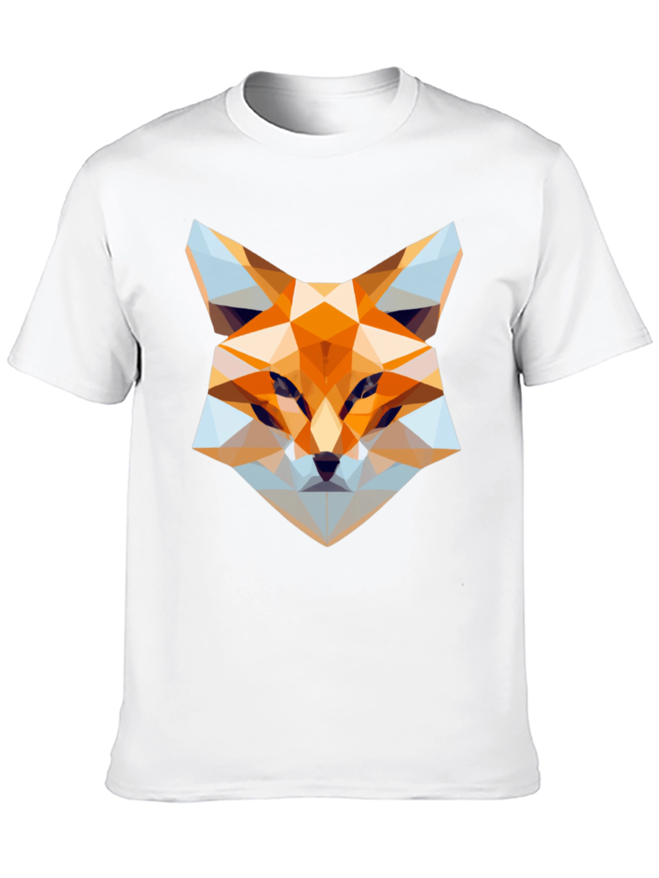 Geometric Fox Graphic Tee - Stylish Black T-Shirt