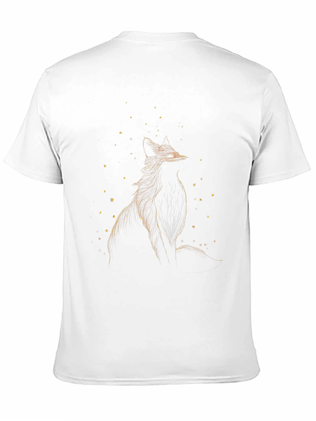 Fox Silhouette Graphic Print Black T-Shirt