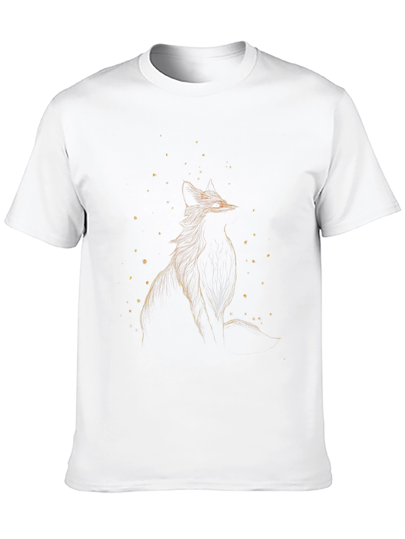 Fox Silhouette Graphic Print Black T-Shirt