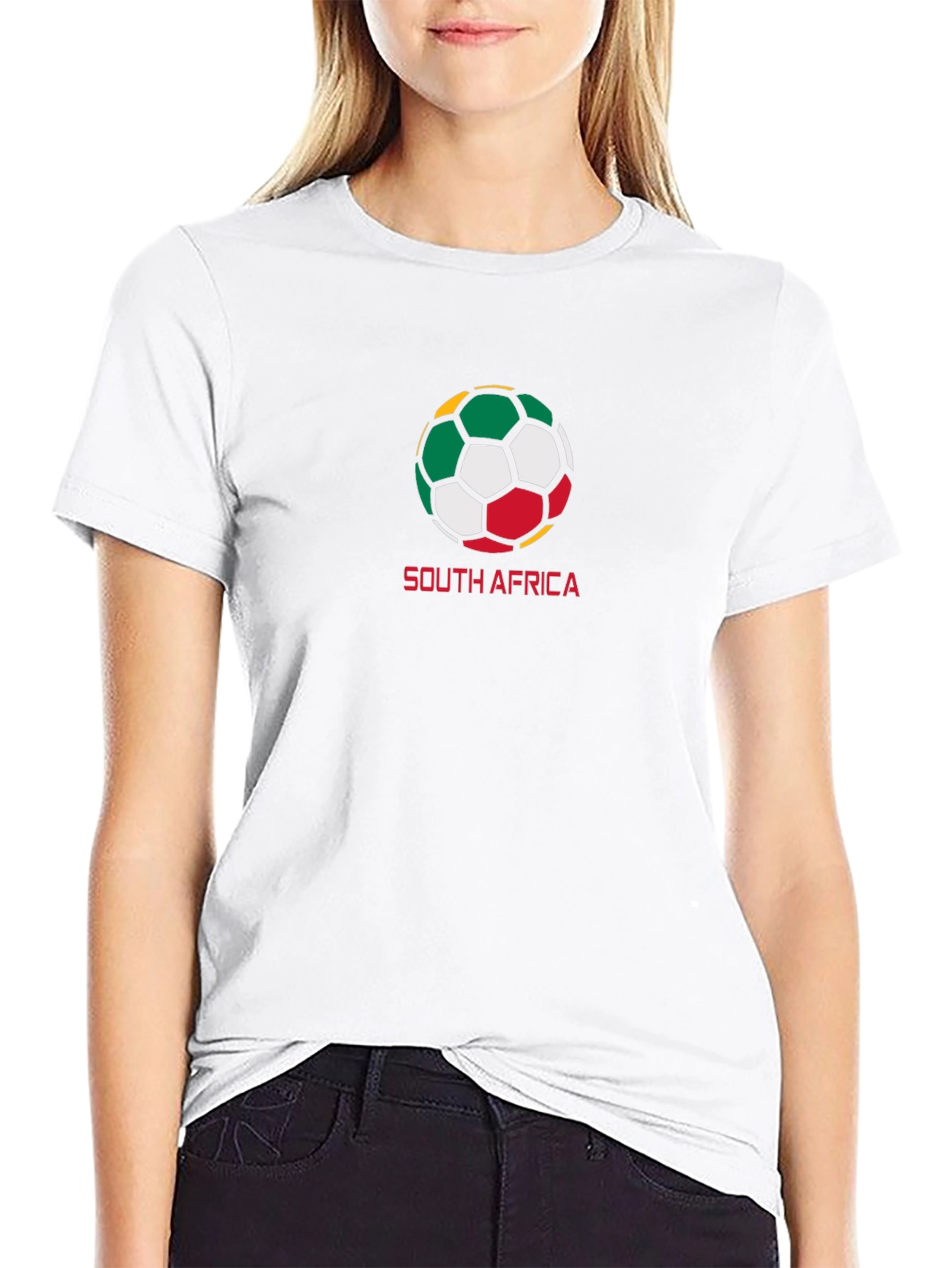 South Africa Soccer Ball Graphic Tee - Black