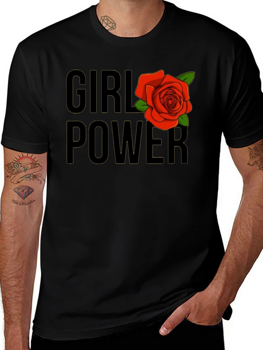 Girl Power Rose Graphic T-Shirt