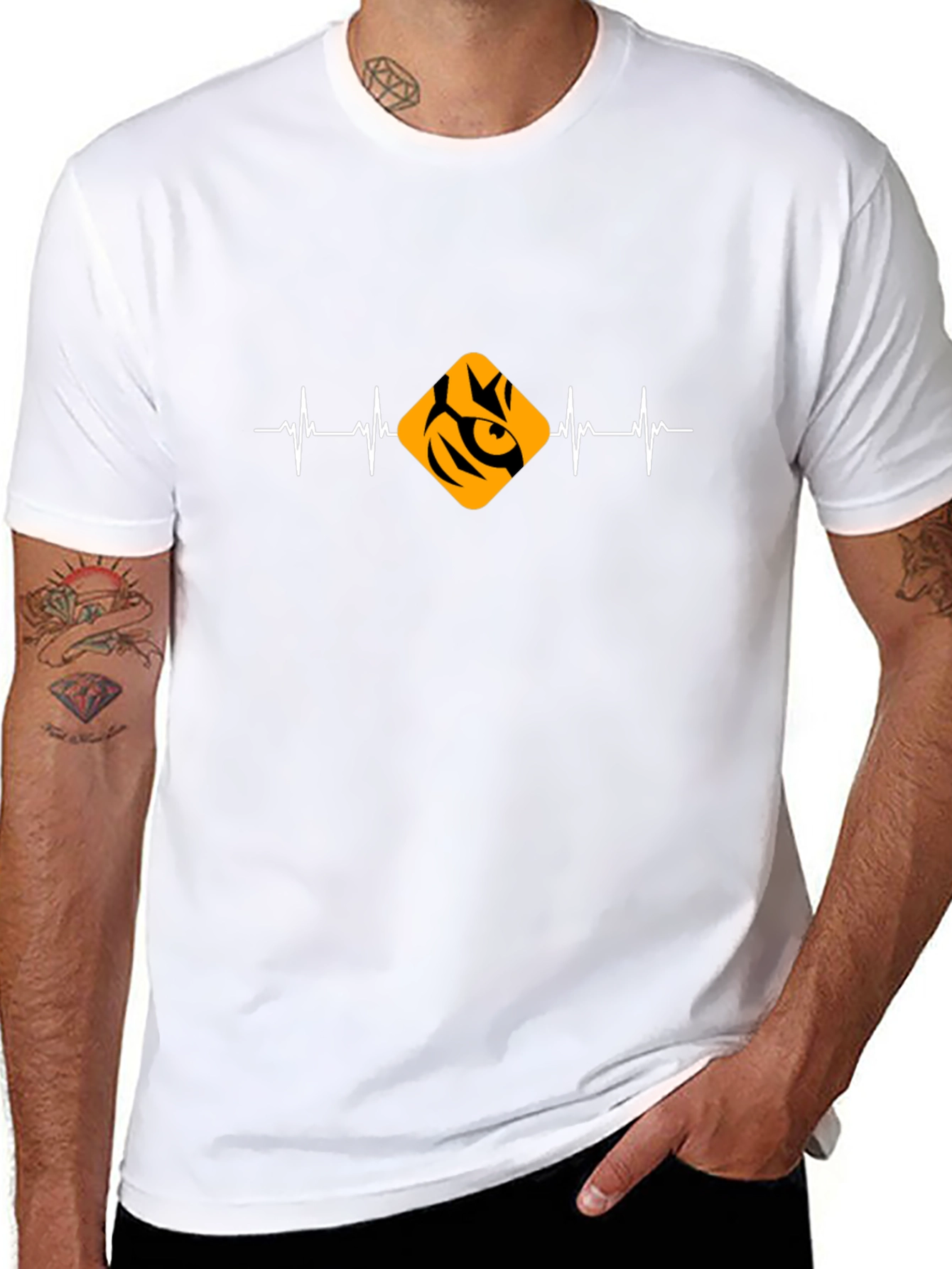 Tiger Heartbeat Black T-Shirt