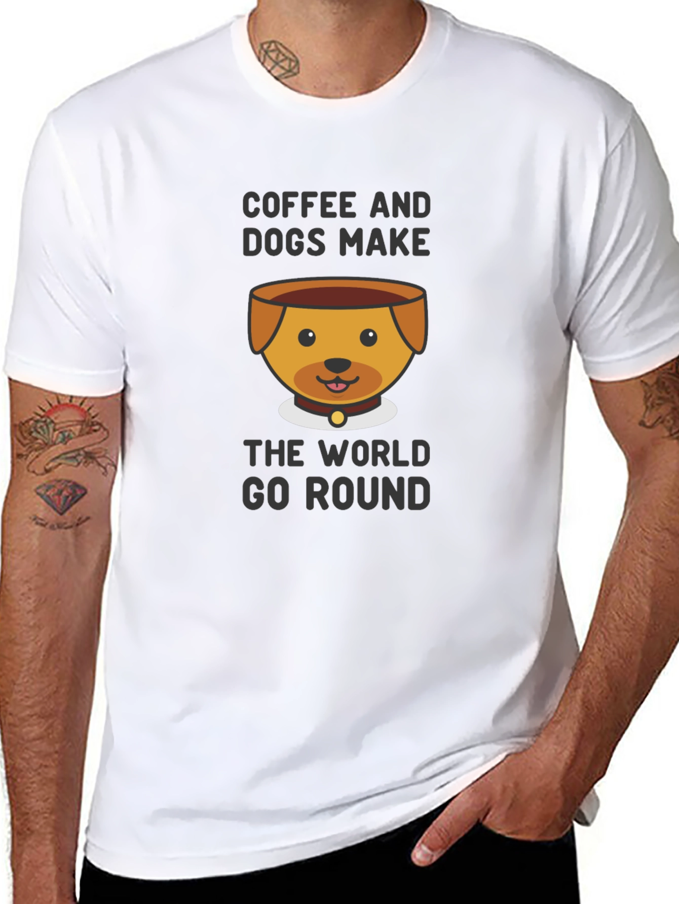 Coffee & Dogs Graphic T-Shirt