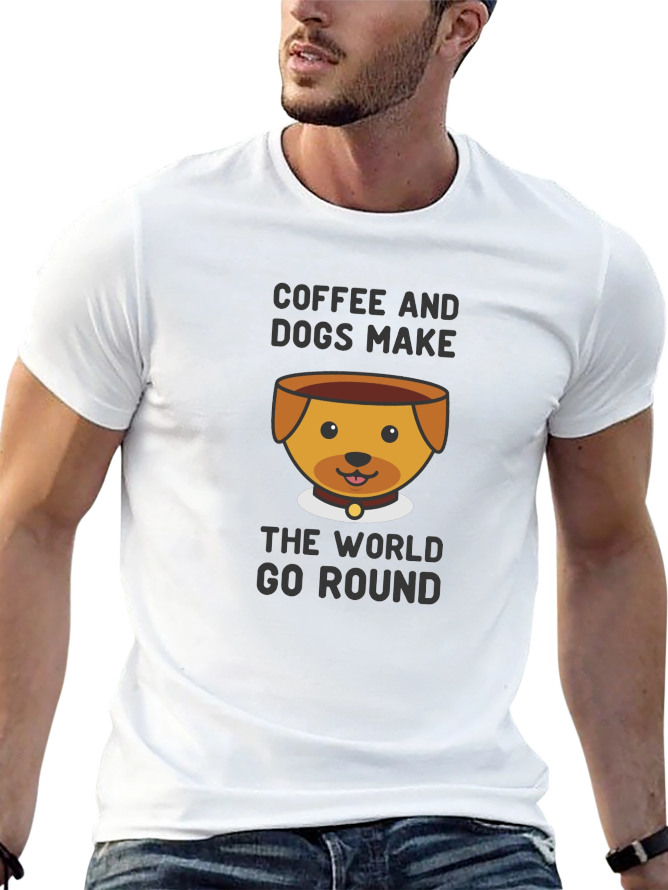 Coffee & Dogs Graphic T-Shirt