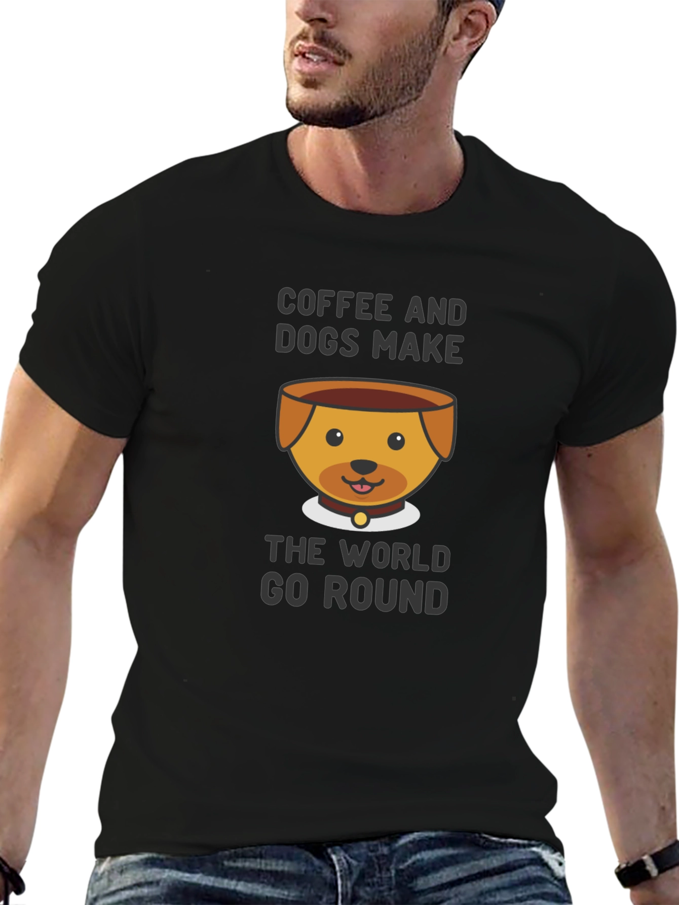 Coffee & Dogs Graphic T-Shirt
