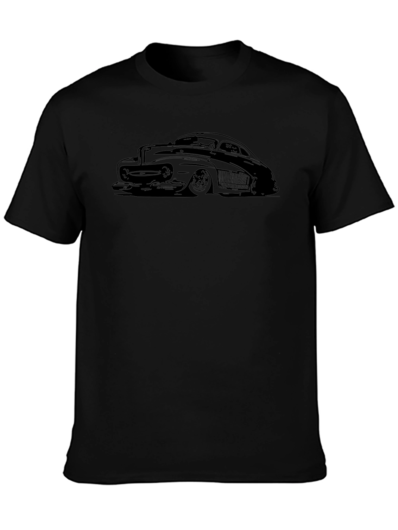 Classic Car Graphic Tee - Cool Black T-Shirt