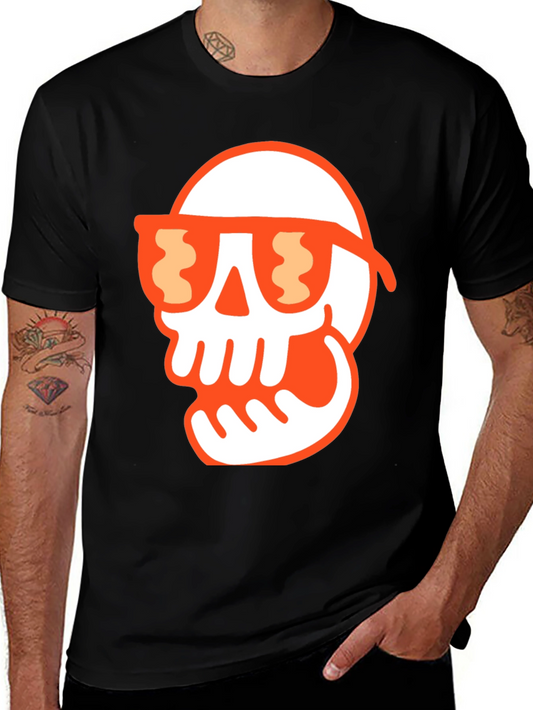 Cool Skull Graphic Tee - Black