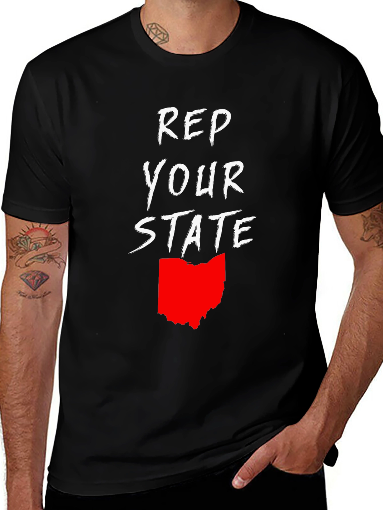 Rep Your State Ohio T-Shirt - Black