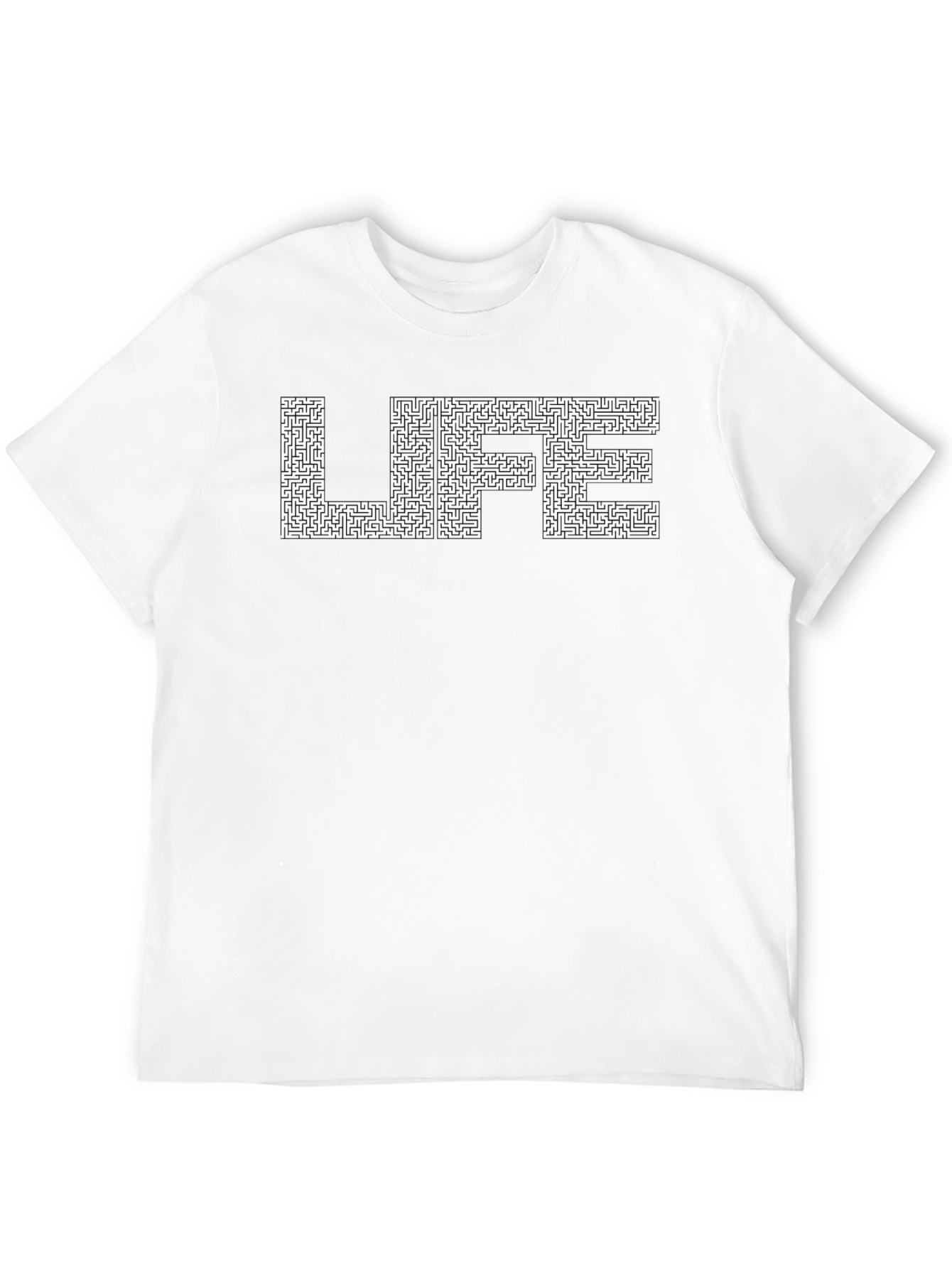 Life Maze T-Shirt - Black Casual Tee