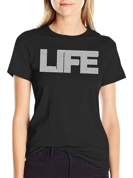 Life Maze T-Shirt - Black Casual Tee