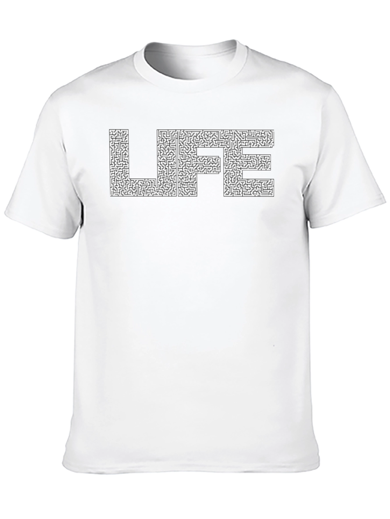 Life Maze T-Shirt - Black Casual Tee