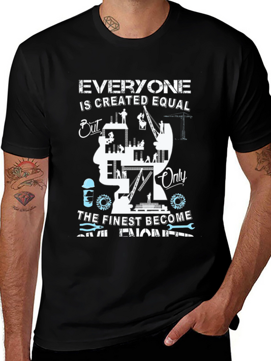 Civil Engineer Graphic T-Shirt - Black