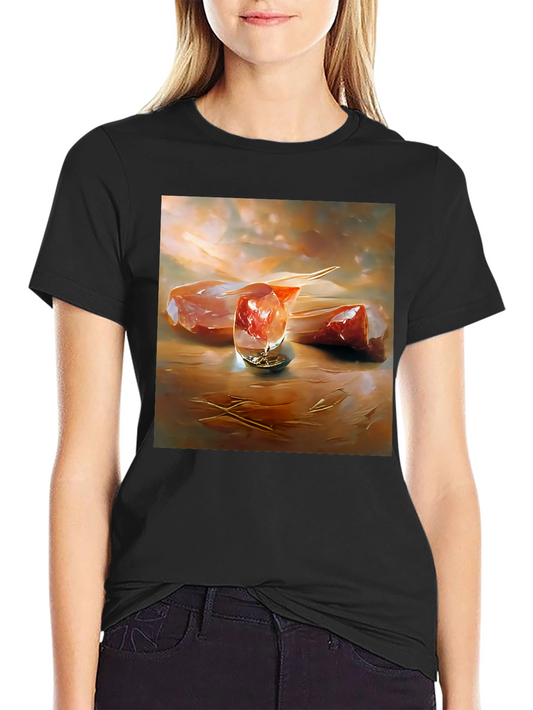Abstract Meat Still Life Black T-Shirt