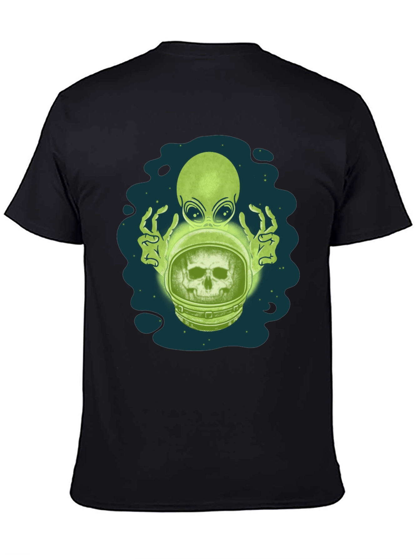 Alien Astronaut Skull Graphic Tee