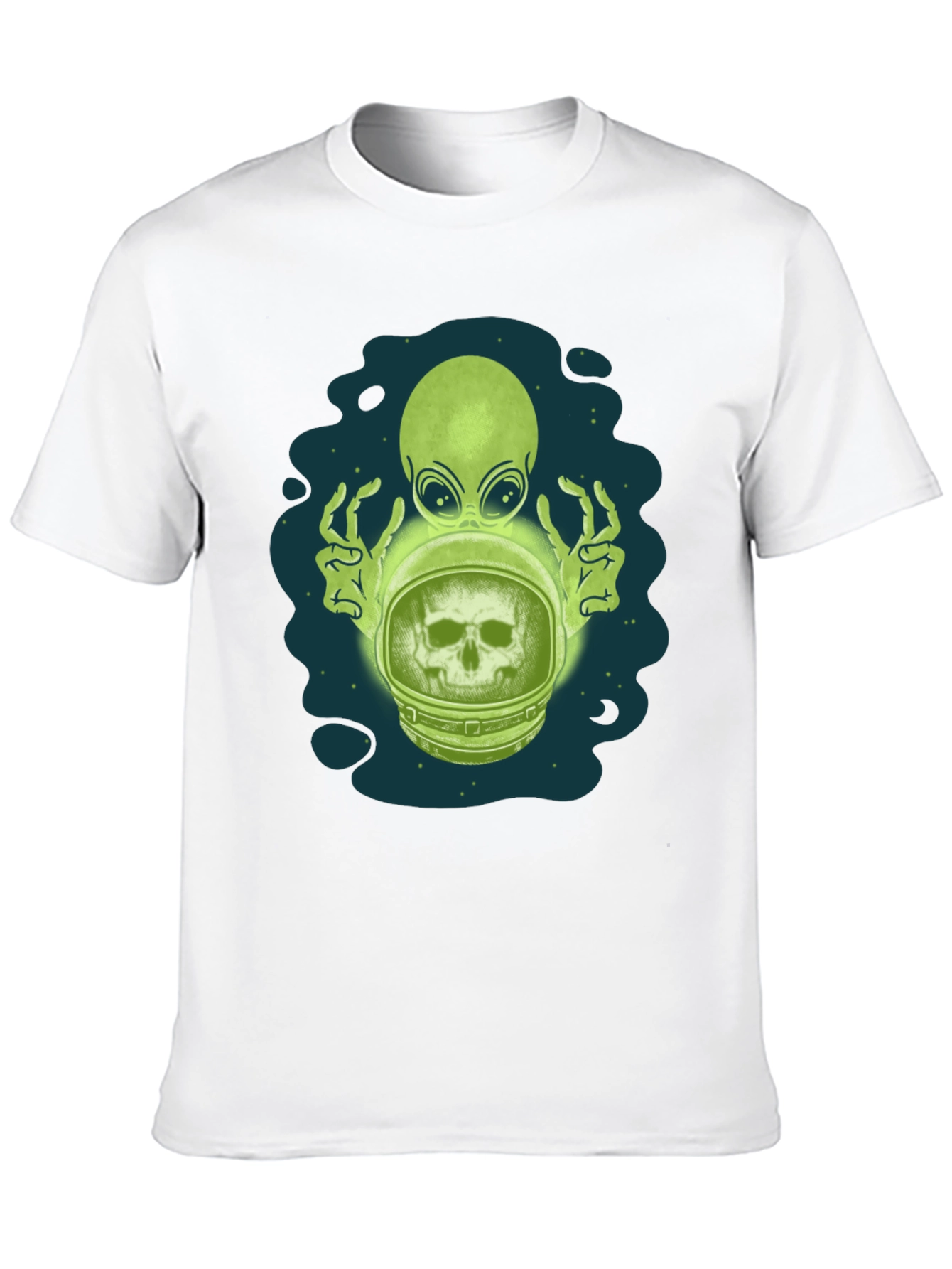 Alien Astronaut Skull Graphic Tee