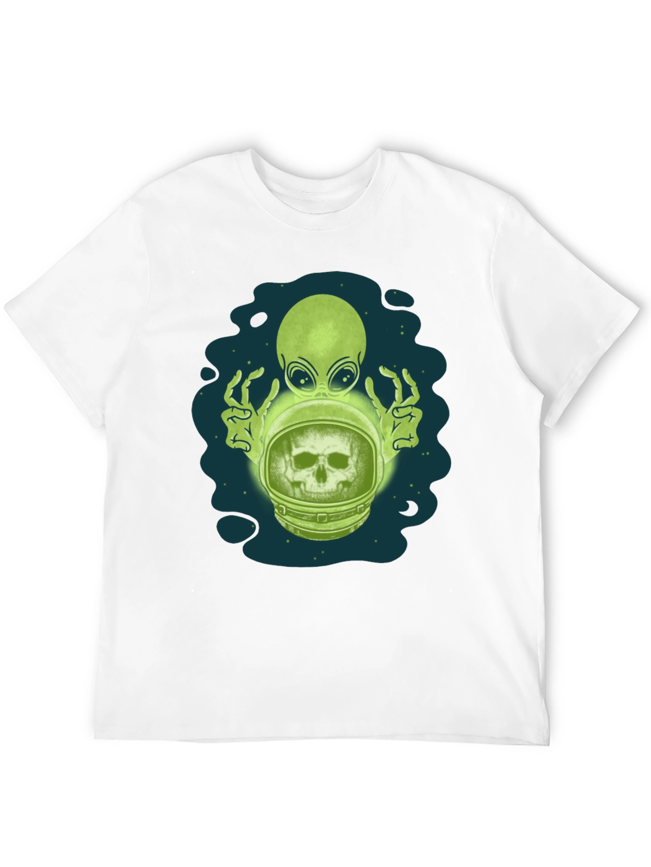 Alien Astronaut Skull Graphic Tee