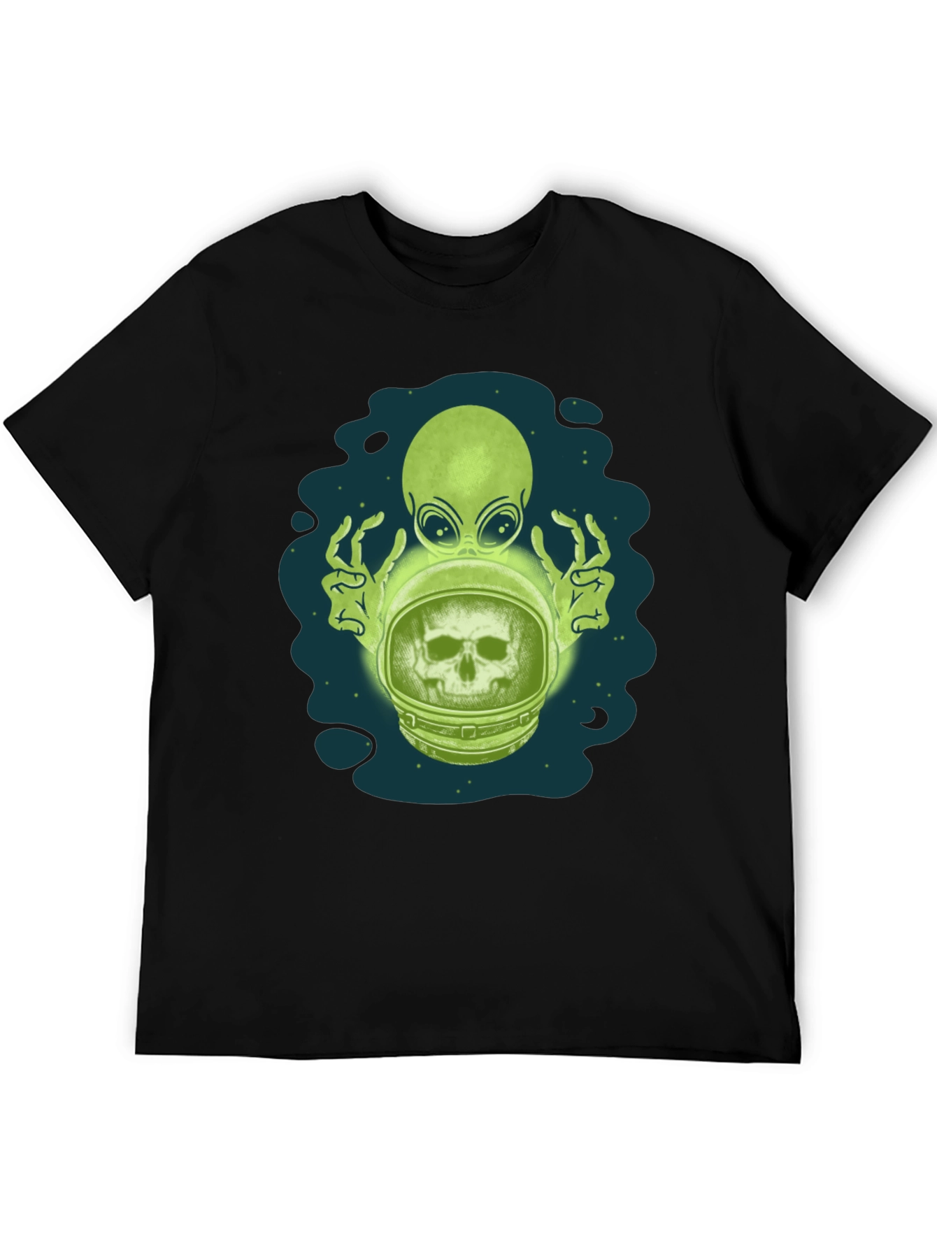Alien Astronaut Skull Graphic Tee