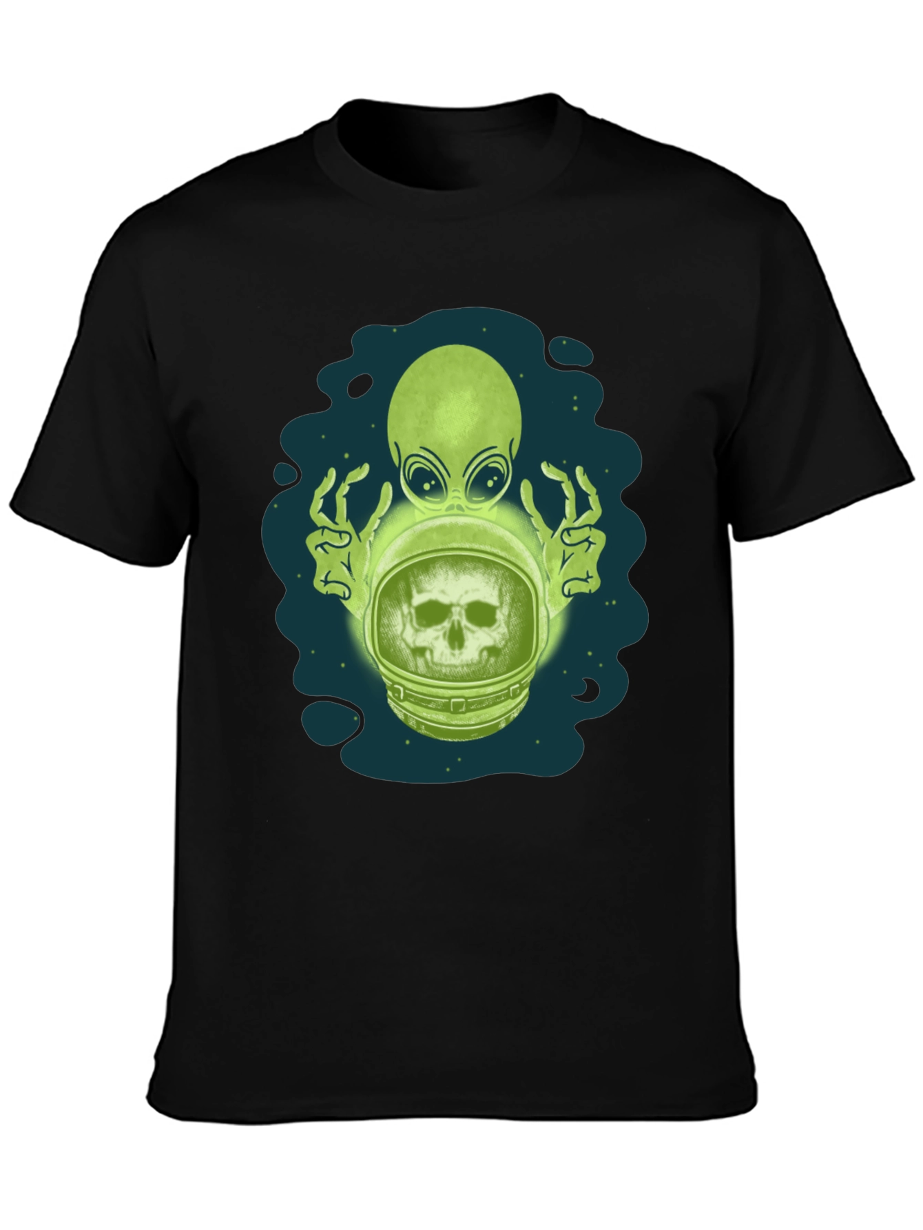 Alien Astronaut Skull Graphic Tee