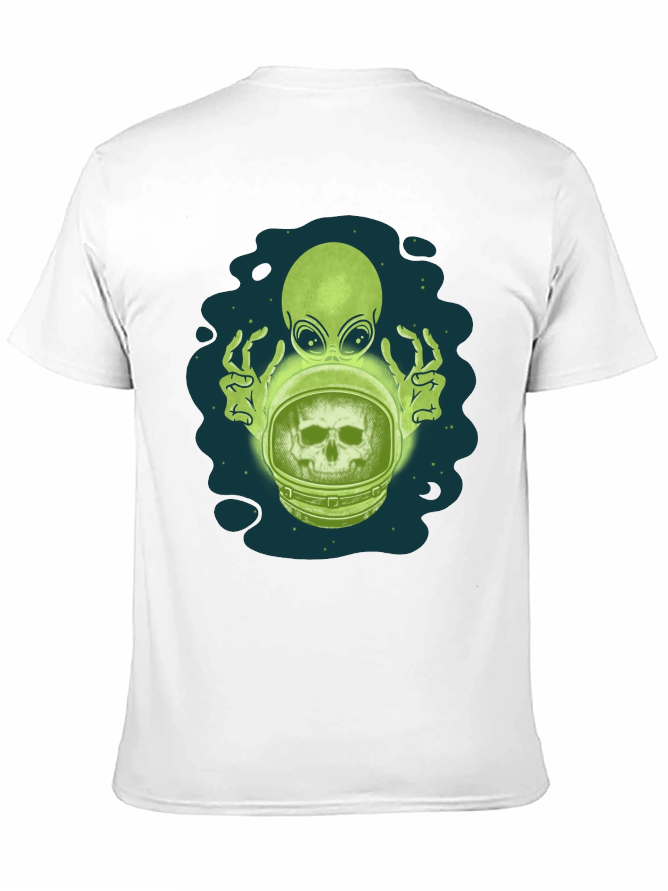 Alien Astronaut Skull Graphic Tee