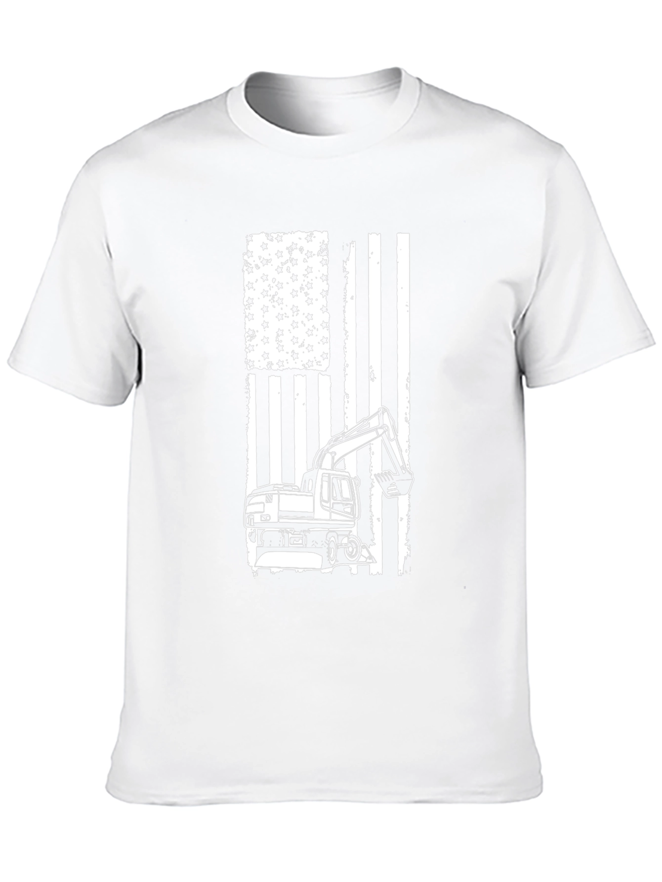 American Flag Excavator T-Shirt