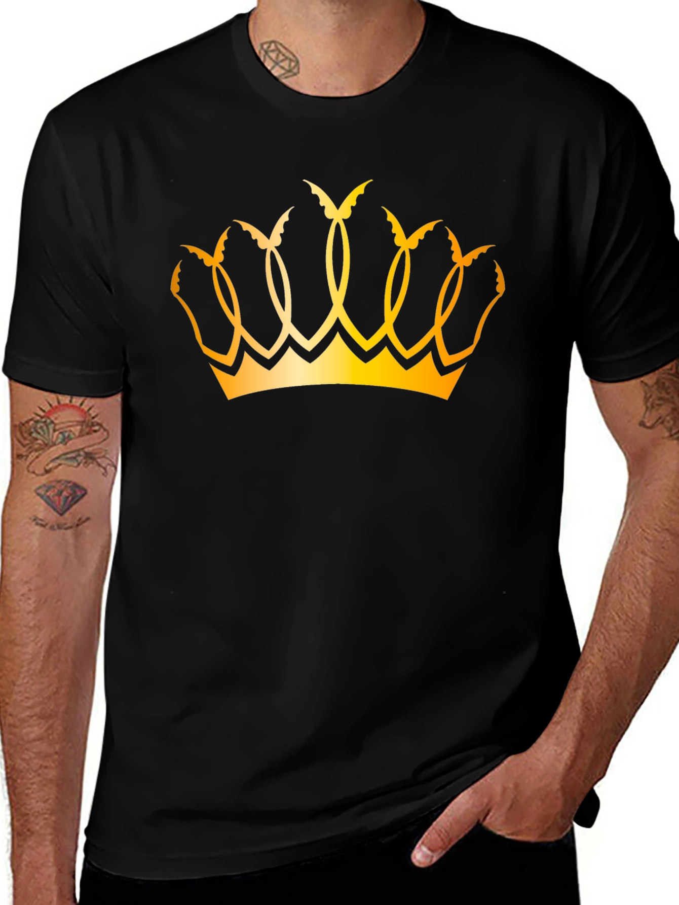 Crown Graphic Tee - Mens Black T-Shirt