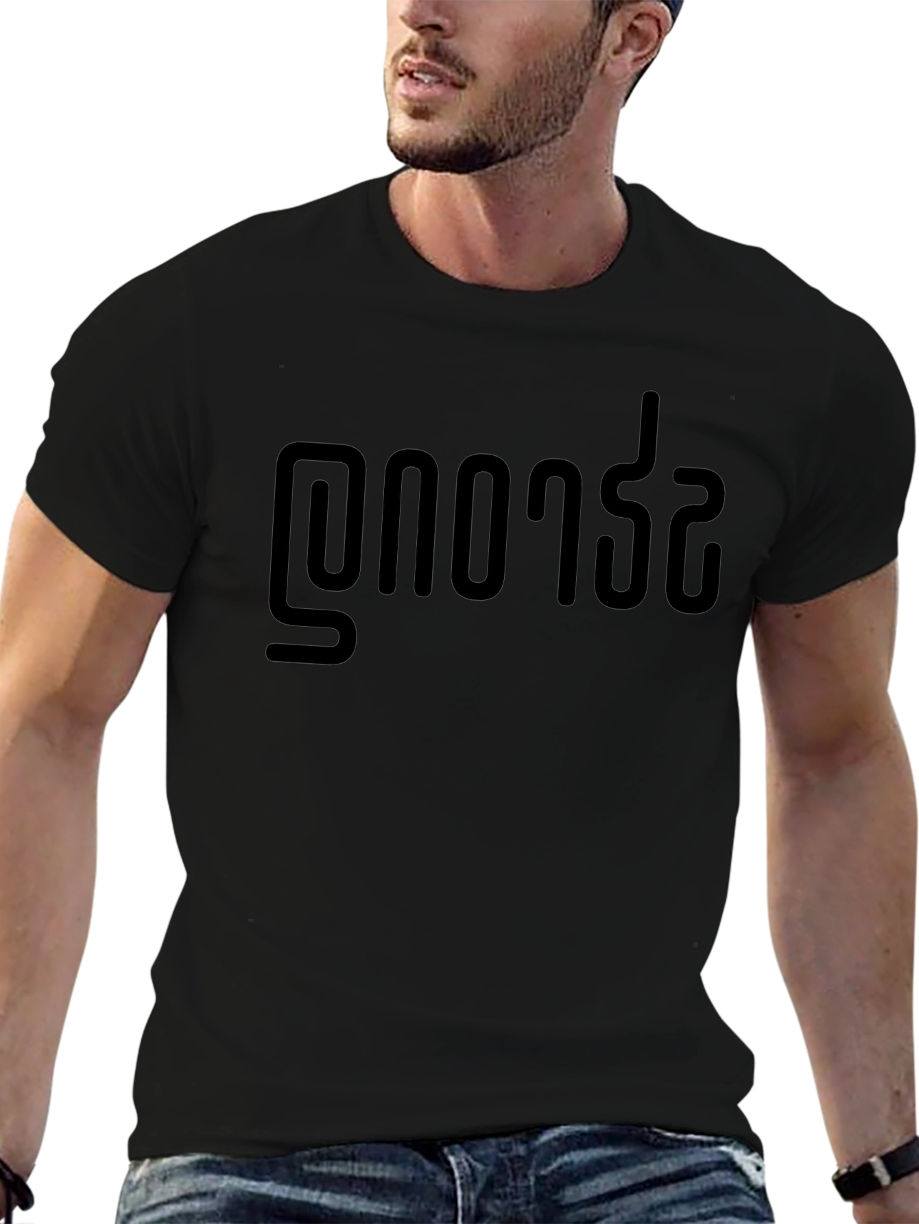 Mens Black Graphic T-Shirt