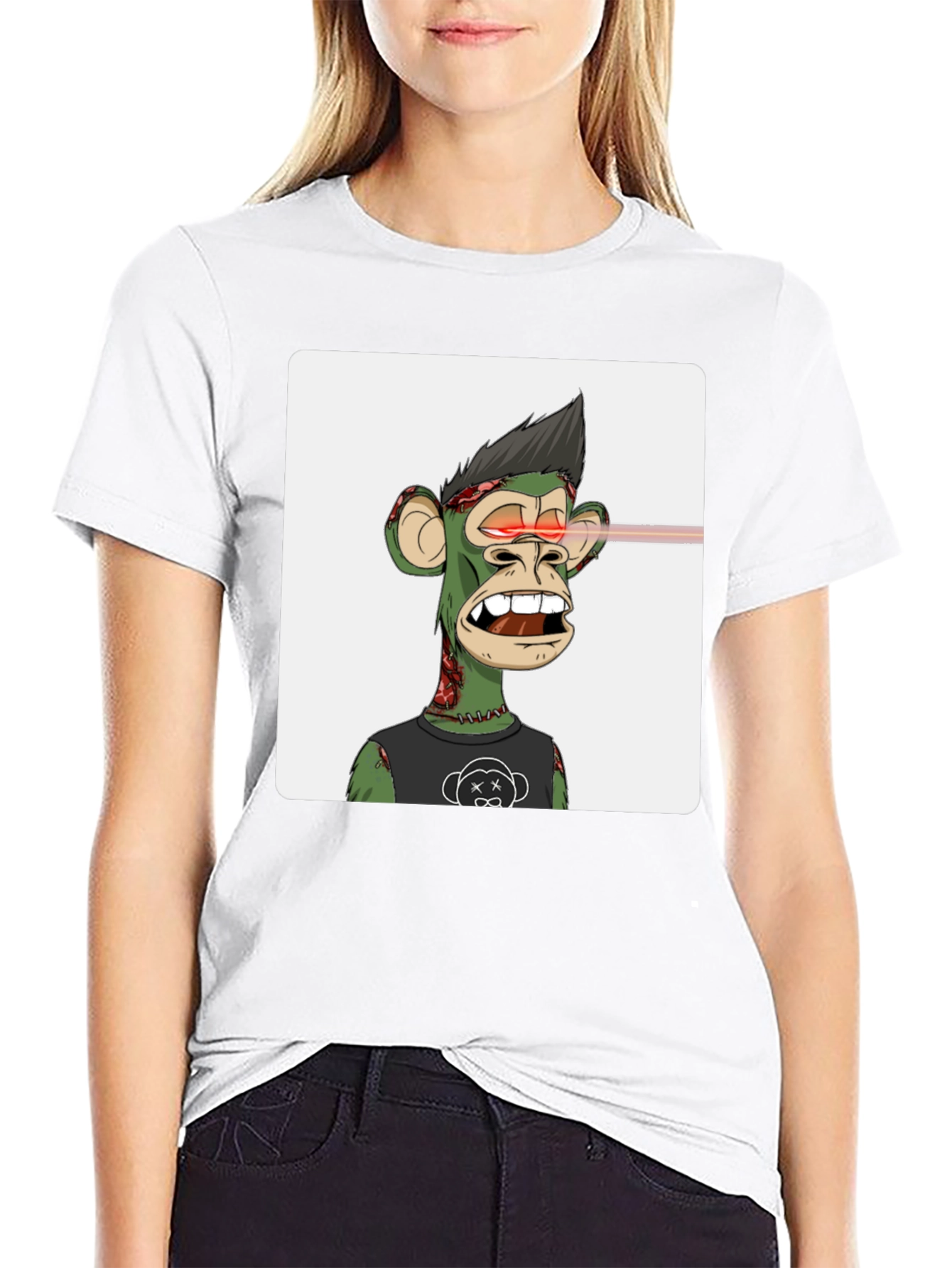 Bored Ape NFT Graphic T-Shirt - Black