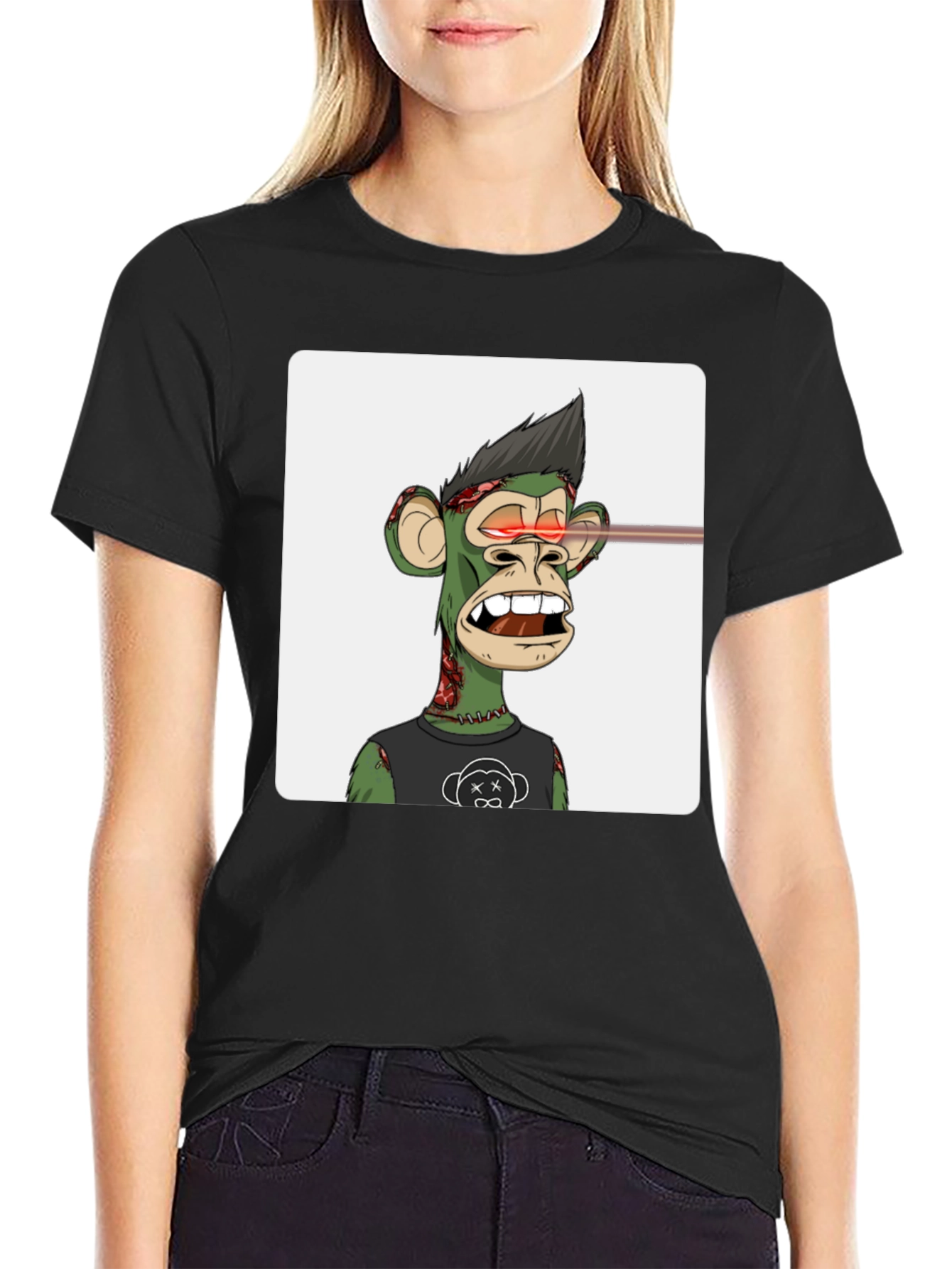 Bored Ape NFT Graphic T-Shirt - Black