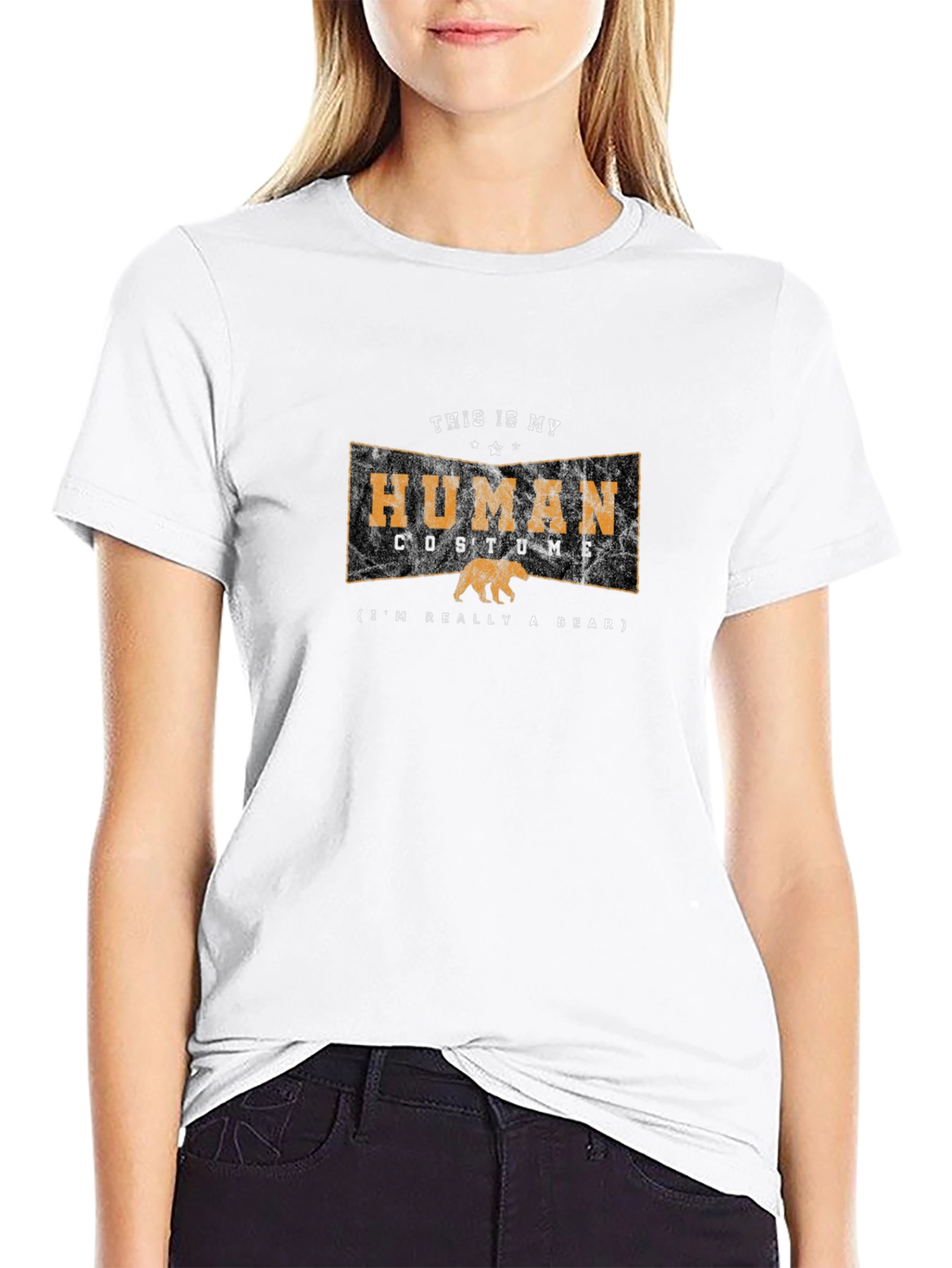 Human Costume Bear T-Shirt - Funny Animal Tee