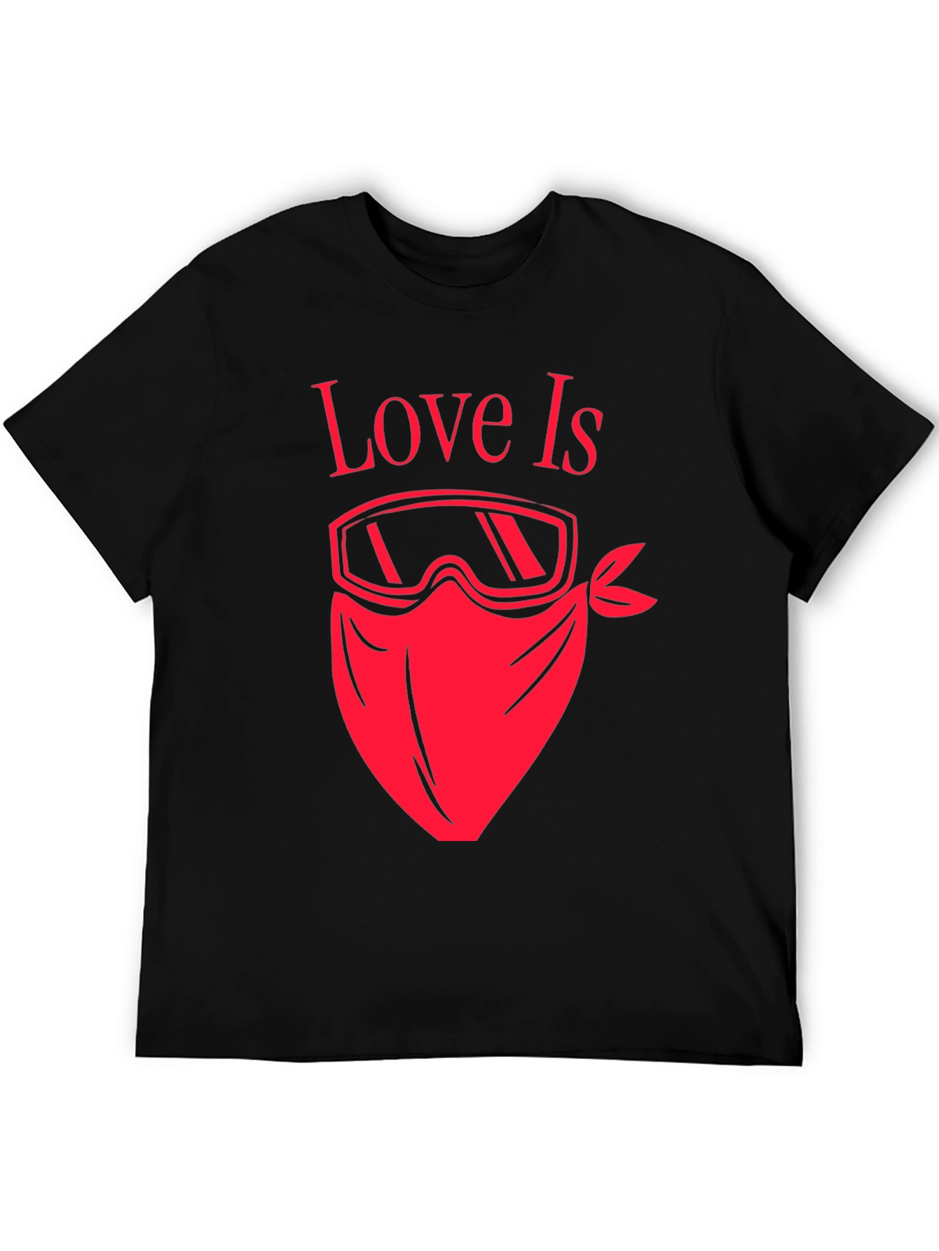 Love Is Ski Mask T-Shirt - Black