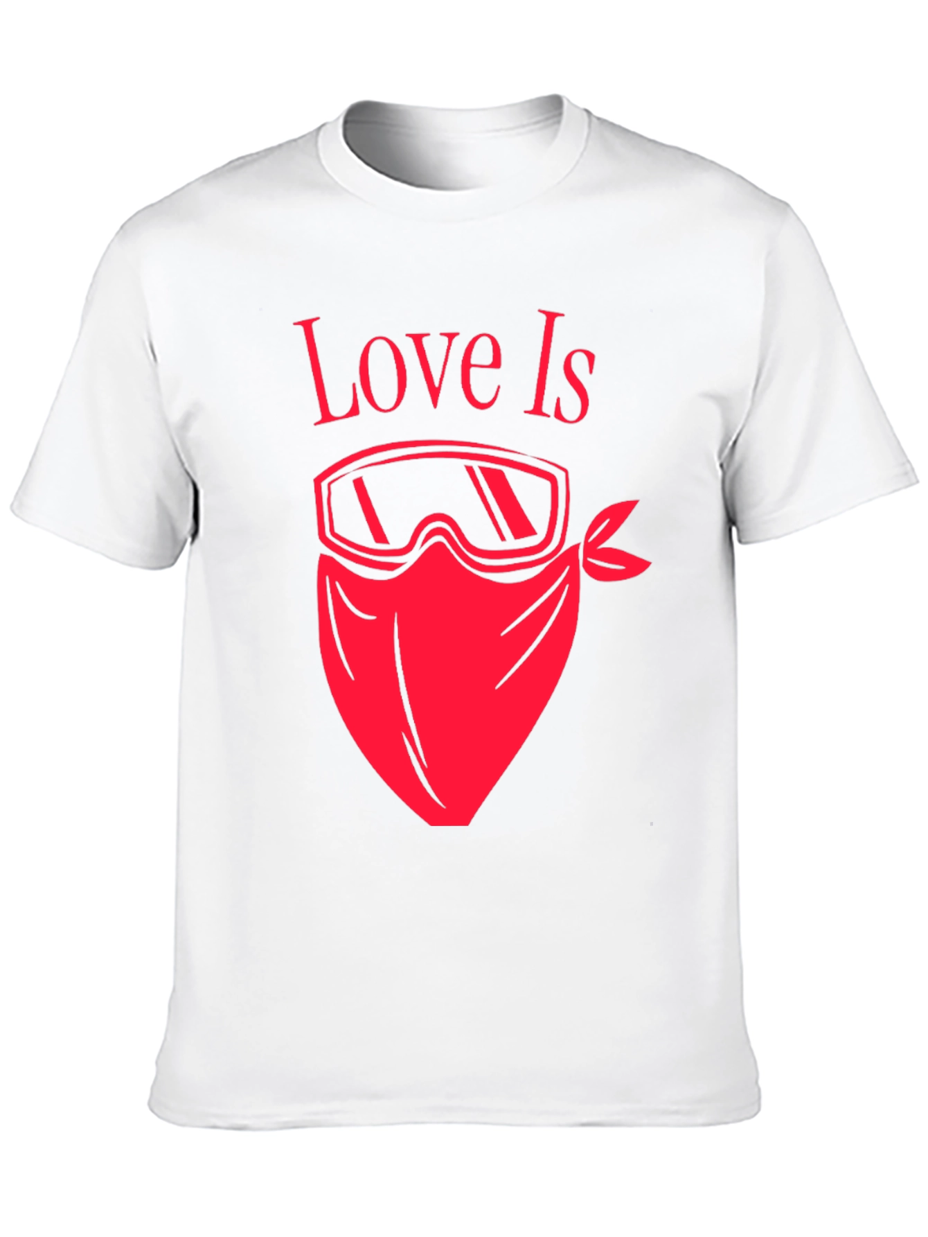 Love Is Ski Mask T-Shirt - Black