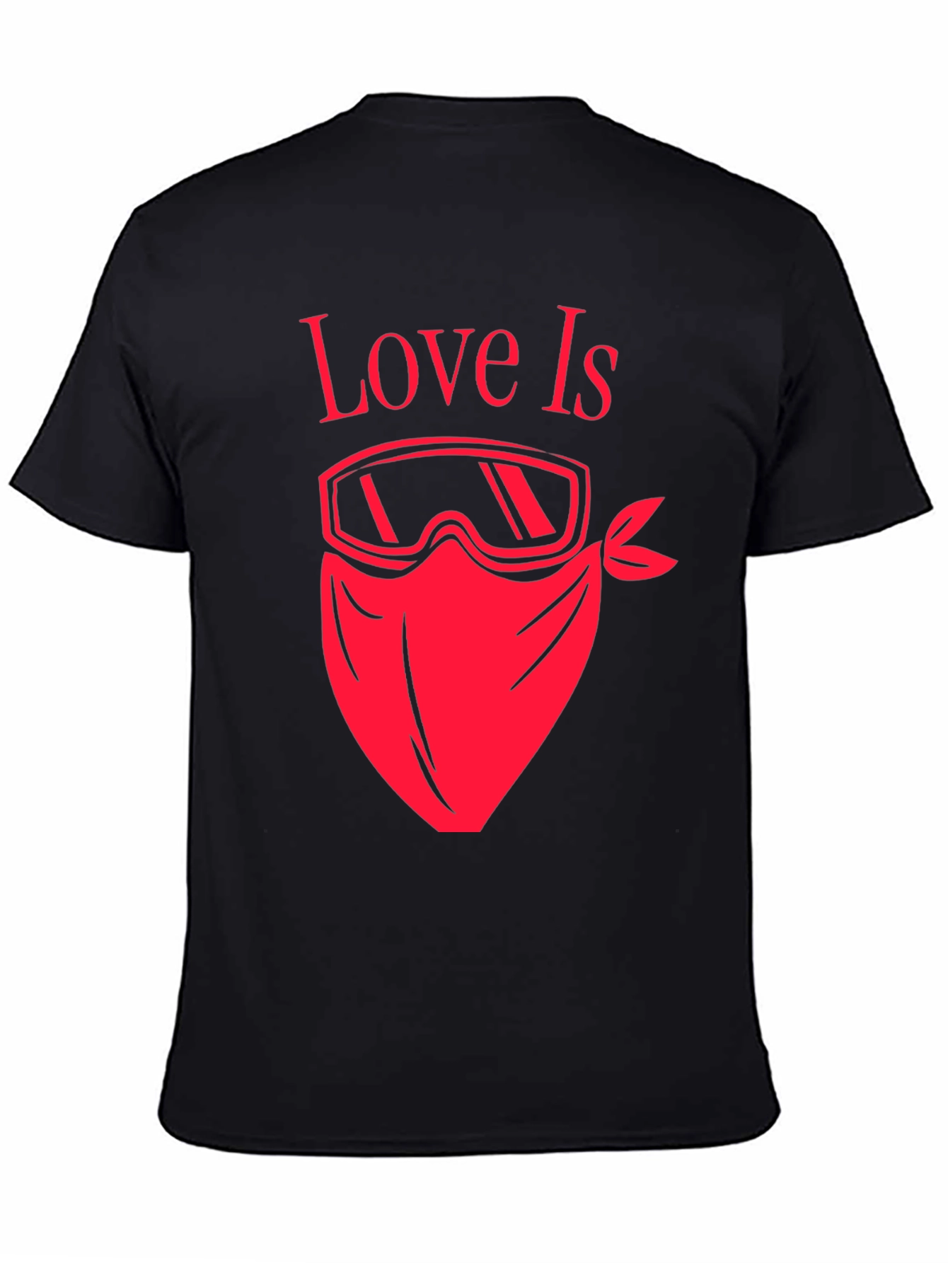 Love Is Ski Mask T-Shirt - Black