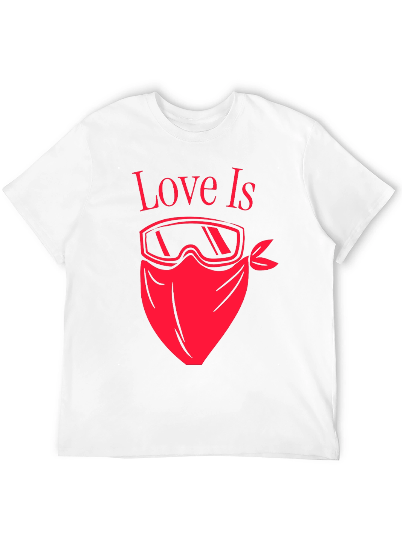 Love Is Ski Mask T-Shirt - Black