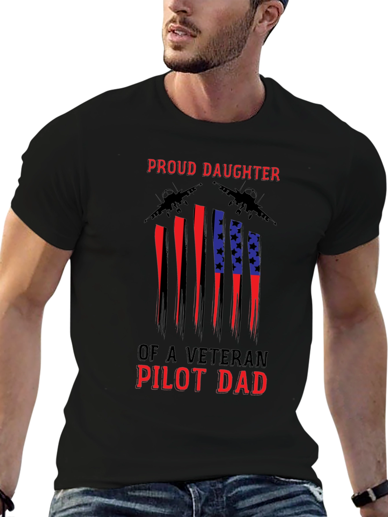 Proud Daughter Veteran Pilot Dad T-Shirt