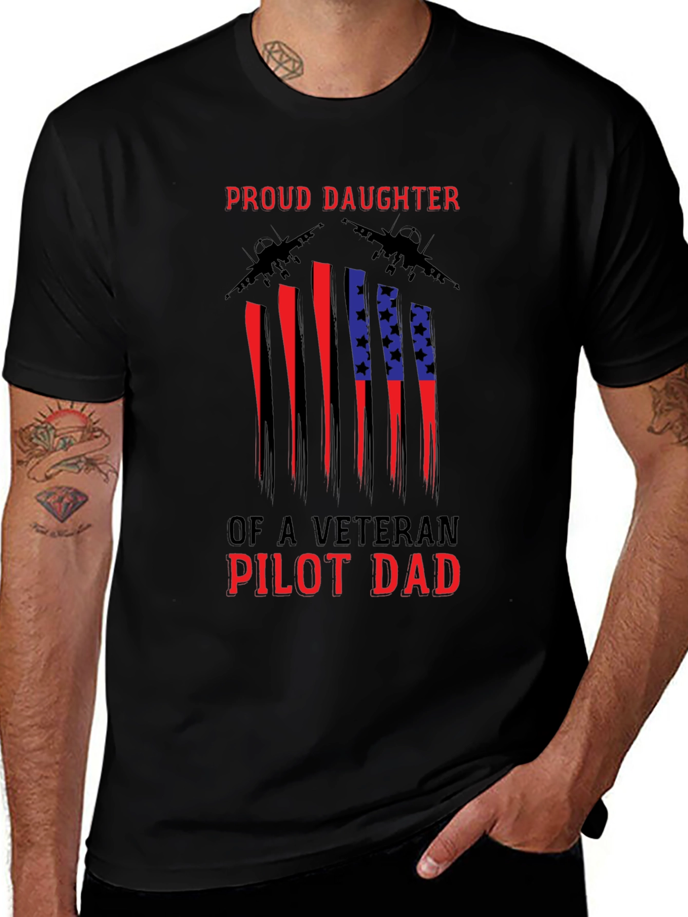 Proud Daughter Veteran Pilot Dad T-Shirt