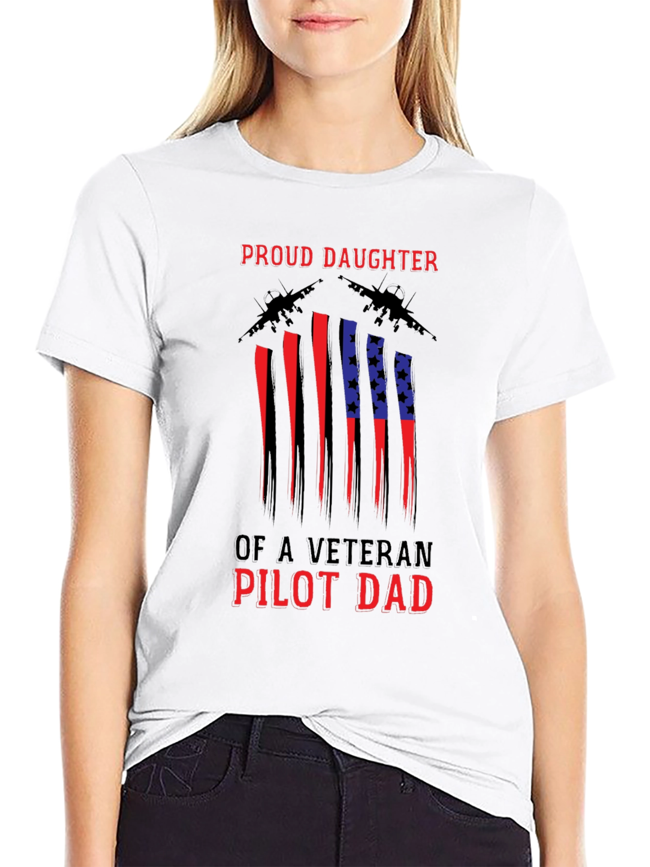Proud Daughter Veteran Pilot Dad T-Shirt
