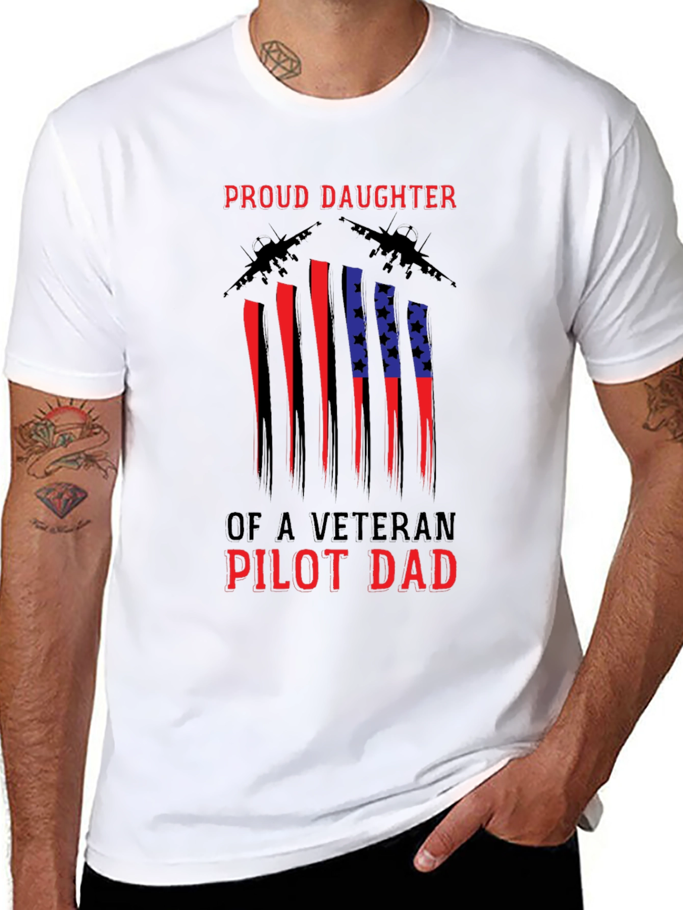 Proud Daughter Veteran Pilot Dad T-Shirt
