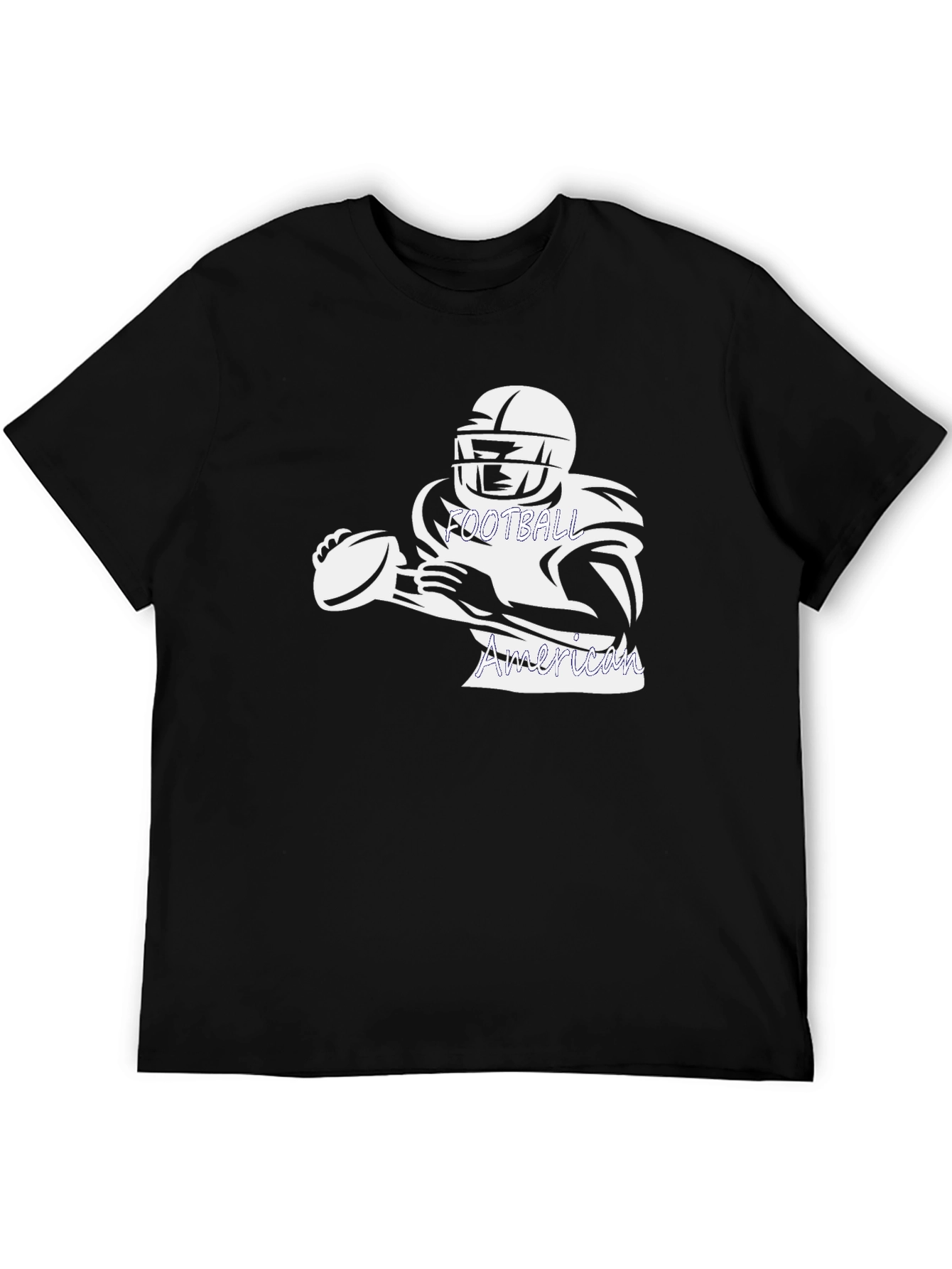 American Football Graphic Tee - Black