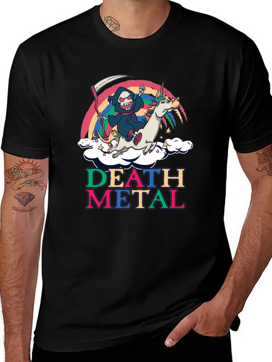 Death Metal Unicorn Graphic Tee
