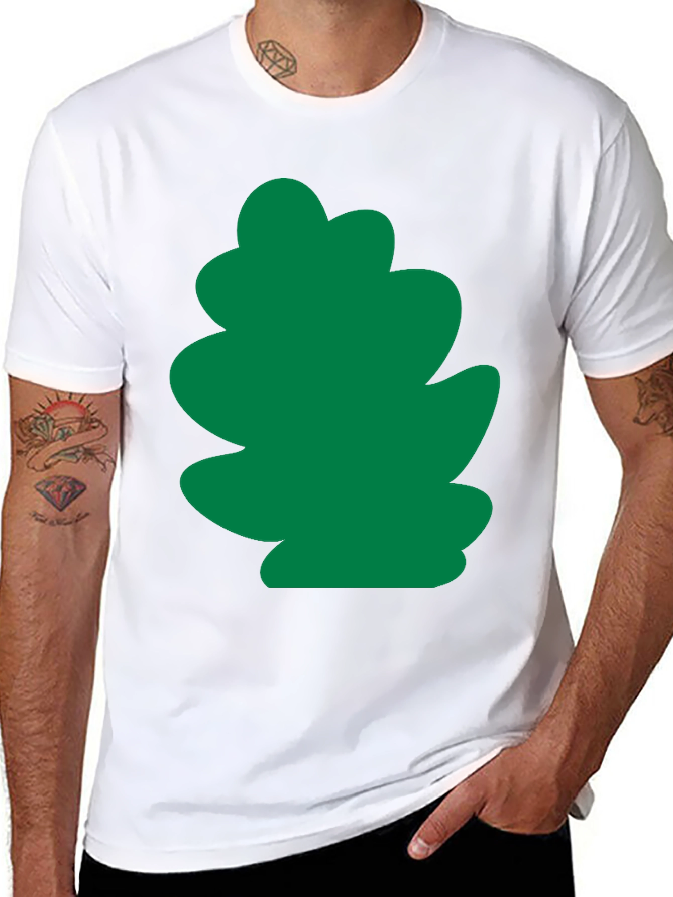 Green Leaf Graphic Tee - Casual Comfort