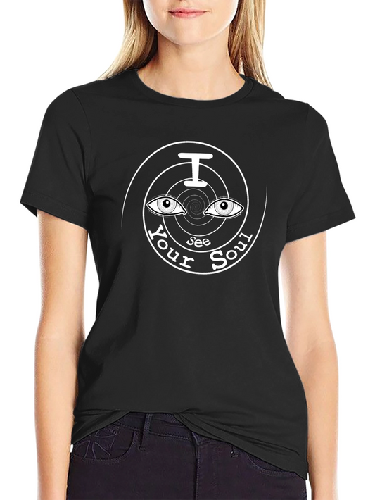 I See Your Soul Graphic Tee - Black Cotton T-Shirt