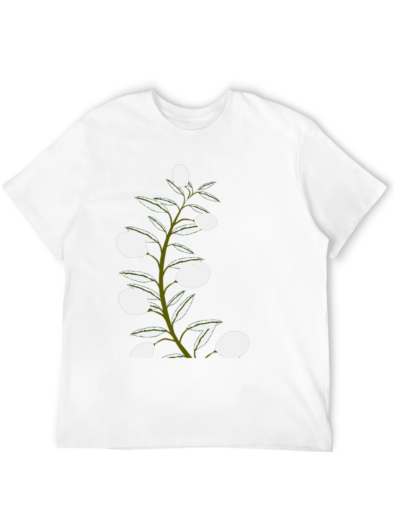 Olive Branch Graphic Tee - Stylish Black Cotton Shirt