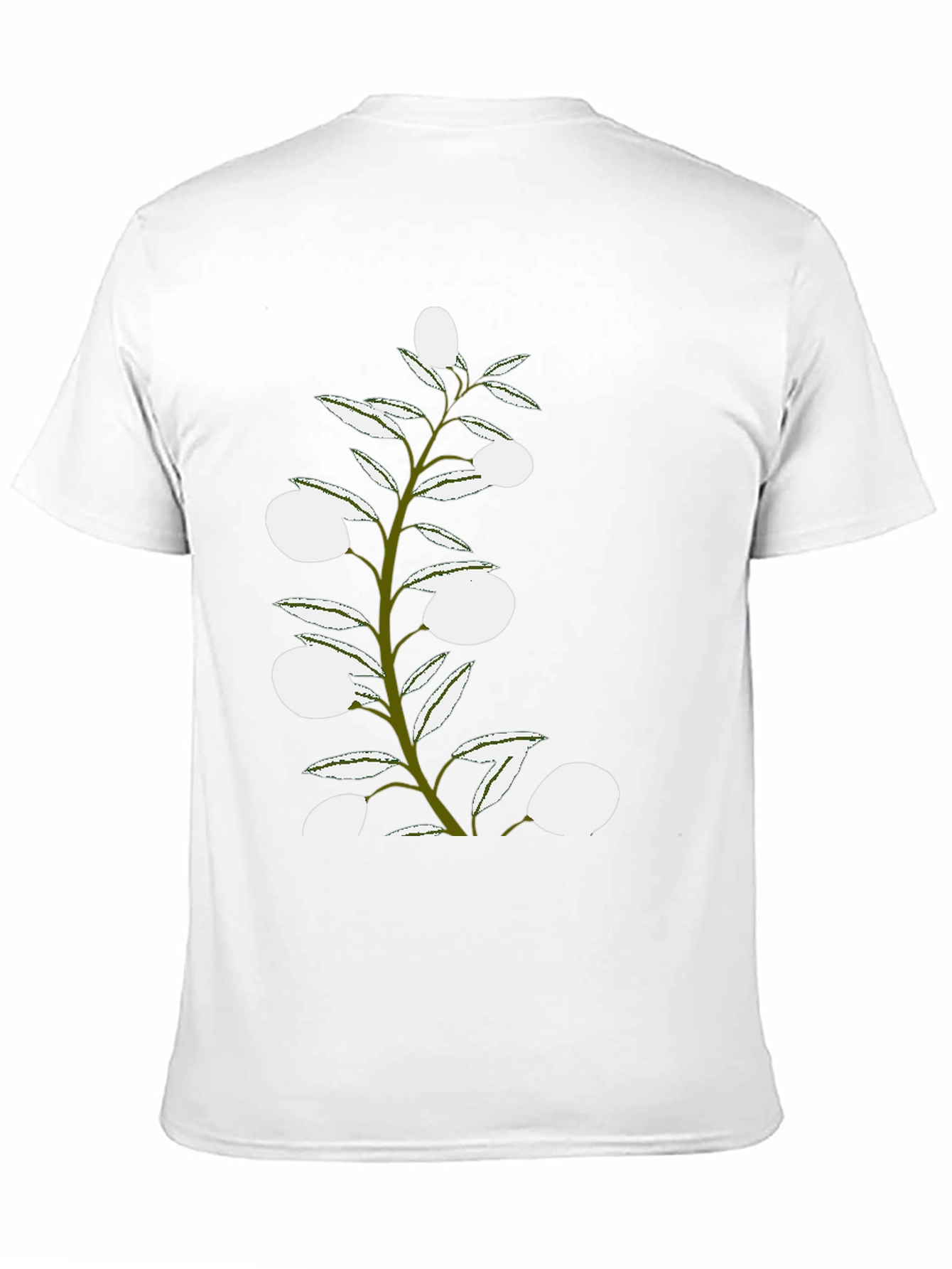 Olive Branch Graphic Tee - Stylish Black Cotton Shirt