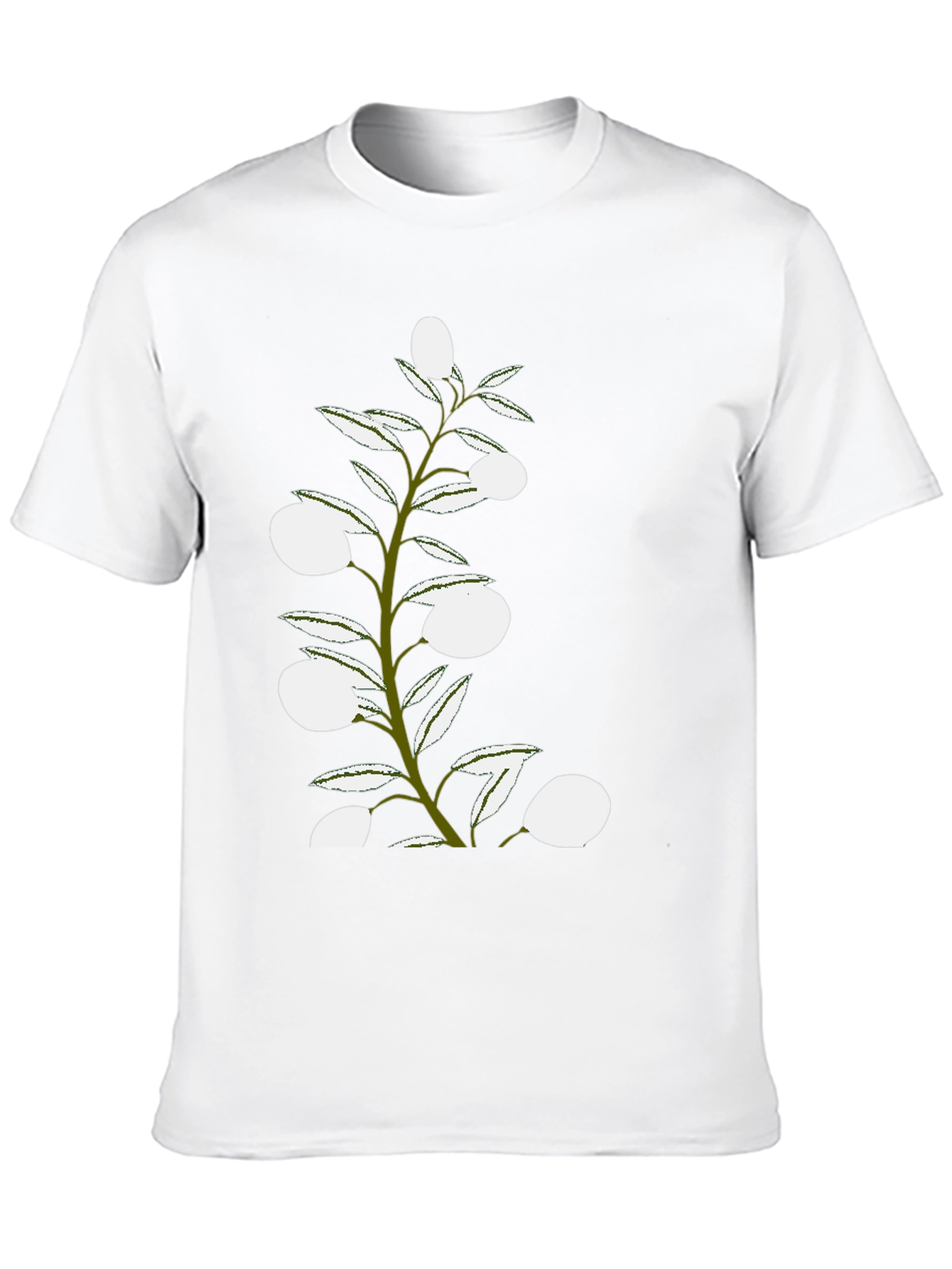 Olive Branch Graphic Tee - Stylish Black Cotton Shirt