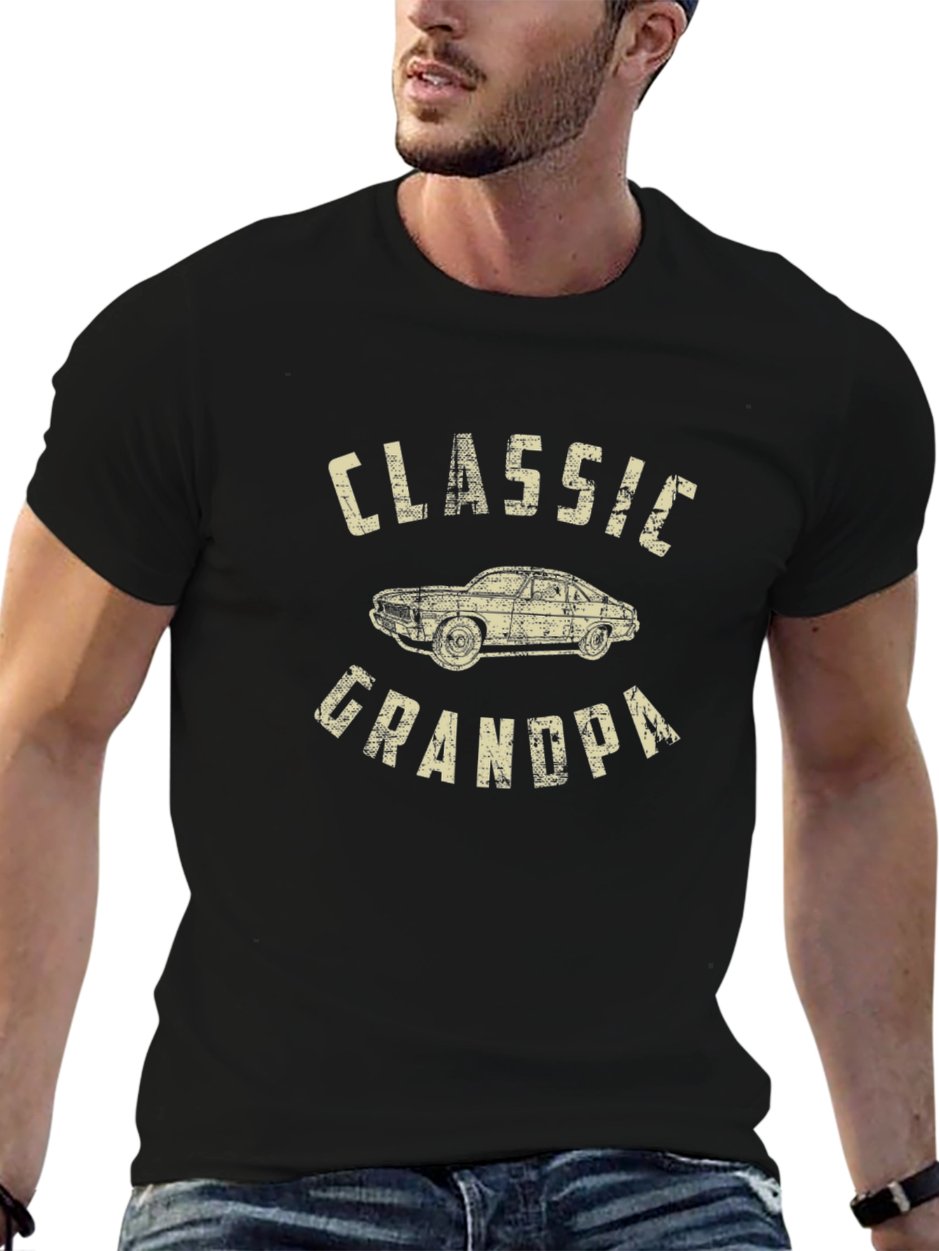 Classic Grandpa Car Graphic T-Shirt