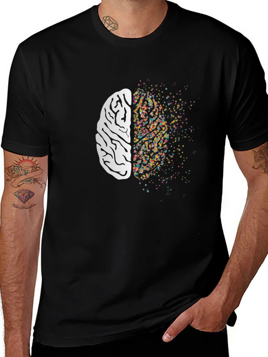 Creative Mind Graphic Tee - Brain Design
